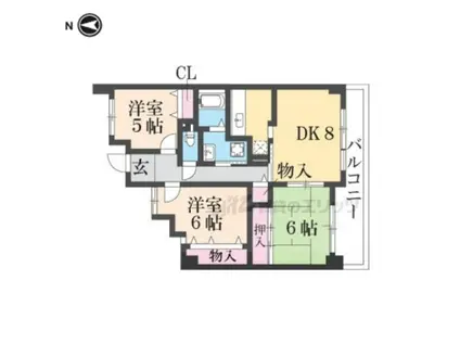 リシャールコート(3LDK/2階)の間取り写真
