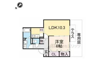 コスモスオーゼ(1LDK/2階)の間取り写真