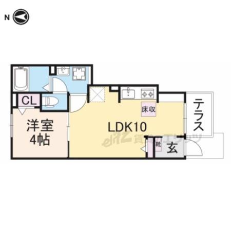 ルナ ヒルズ(1LDK/1階)の間取り写真