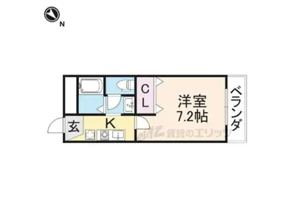 アネックスA(1K/3階)の間取り写真