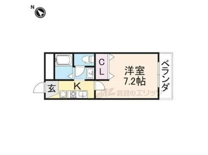 アネックスA(1K/3階)の間取り写真