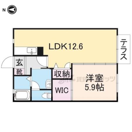 ルイ シャトー(1LDK/1階)の間取り写真
