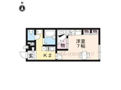 レオパレス冨田(1K/2階)の間取り写真