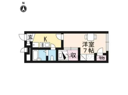 レオパレスよほろ(1K/2階)の間取り写真