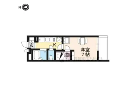 レオパレスエスペランサ舞(1K/1階)の間取り写真