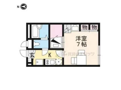 レオパレス白糸橋(1K/1階)の間取り写真