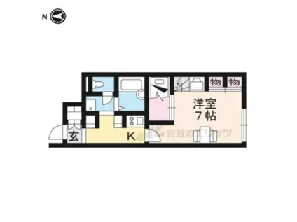 レオパレスクレインコート平田(1K/2階)の間取り写真