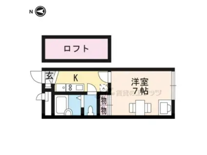 レオパレス都丘(1K/2階)の間取り写真