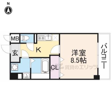 大東ビル(1K/2階)の間取り写真