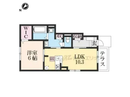 ザ・コンフォート(1LDK/1階)の間取り写真