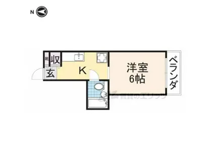 坂上マンション(1K/3階)の間取り写真