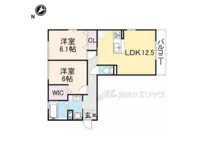 近江鉄道本線 彦根口駅 徒歩13分 3階建 築7年(2LDK/3階)の間取り写真