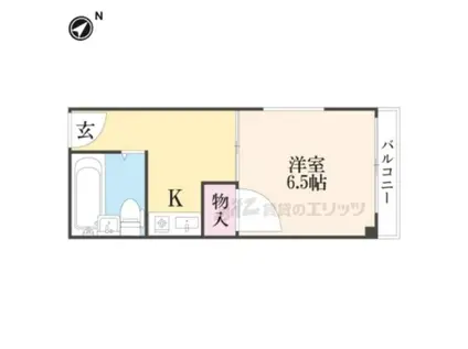 カーサ船橋(1K/3階)の間取り写真