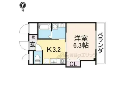 MS CUBE(1K/3階)の間取り写真