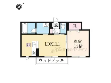 シャーメゾン VISTA(1LDK/1階)の間取り写真