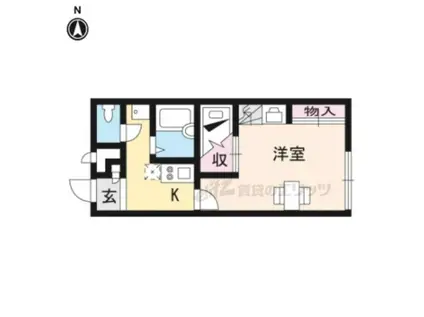 レオパレスニューエイジ(1K/1階)の間取り写真