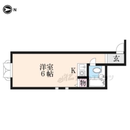 フレッシュフィールド(ワンルーム/5階)の間取り写真