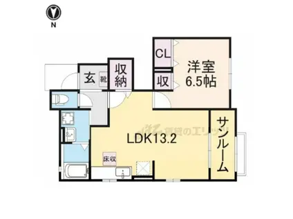 プロムナード(1LDK/1階)の間取り写真