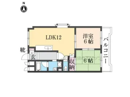 センチュリーアスカ(2LDK/1階)の間取り写真
