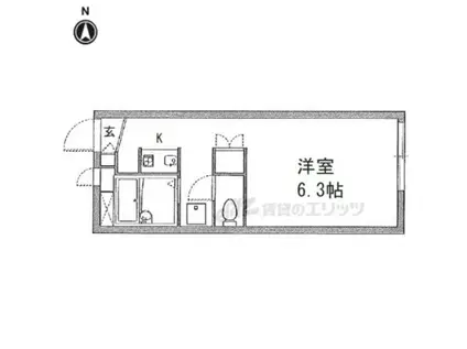 レオパレス秋桜(1K/1階)の間取り写真