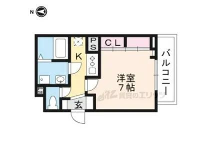 フィアクローバー(1K/2階)の間取り写真