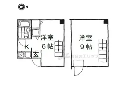 NEW STORK APARTMENTO 禁野本町(1DK/2階)の間取り写真