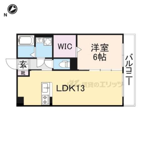 セジュール彦根東山(1LDK/2階)の間取り写真