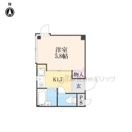 グリーンヒル115(1K/3階)の間取り写真