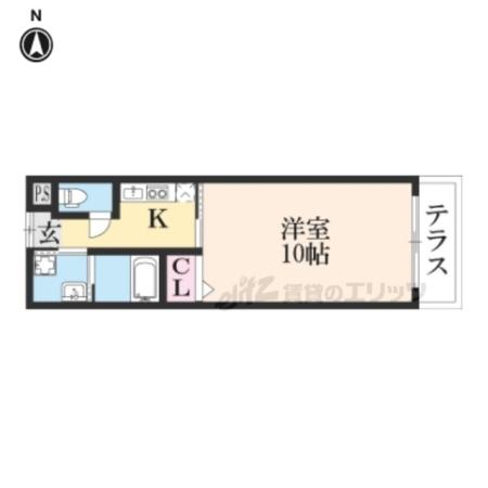 LA JOIE PERMANENTE 壬生(1K/2階)の間取り写真