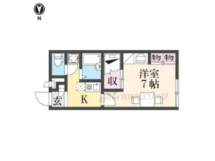 レオパレスGS2(1K/1階)の間取り写真