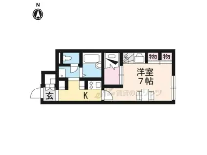 レオパレスSOUBI(1K/1階)の間取り写真