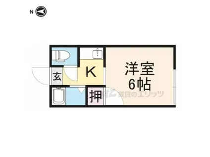 ハイツエバーグリーン(1K/1階)の間取り写真