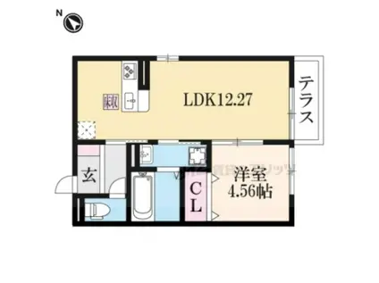 ロイヤルメゾンHYS(1LDK/1階)の間取り写真