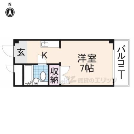 サンハイツ光善寺(1K/3階)の間取り写真