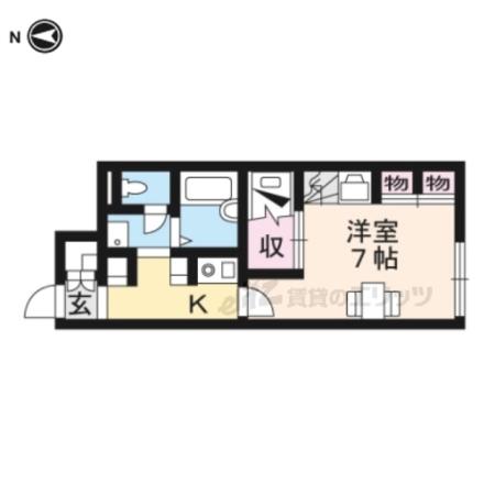 レオパレス萬代橋(1K/3階)の間取り写真