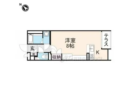 ミランダGS3(1K/2階)の間取り写真