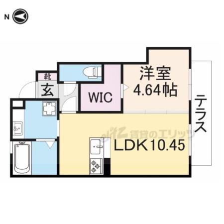 サングレース(1LDK/1階)の間取り写真