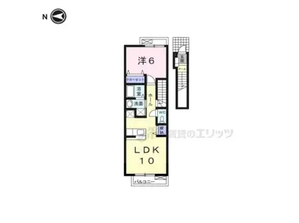 メイプルコート(1LDK/2階)の間取り写真