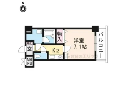 ライオンズマンション京都河原町第3(1K/3階)の間取り写真