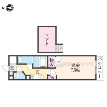 リッツパレス(1K/3階)の間取り写真