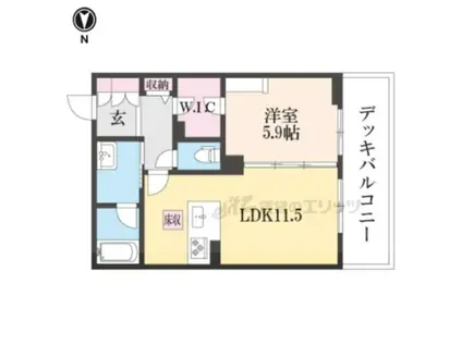 シャーメゾンネクサス(1LDK/2階)の間取り写真