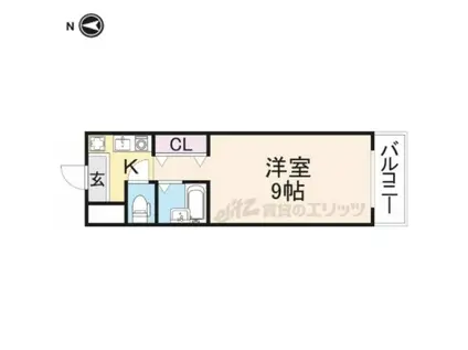 る・いりーで(1K/3階)の間取り写真