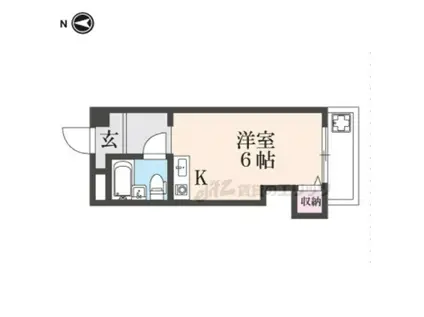 ジョイフル東洋(ワンルーム/3階)の間取り写真