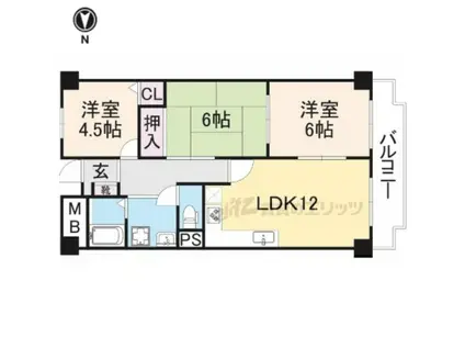 リアライズ八木(3LDK/1階)の間取り写真