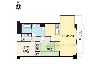 リアライズ八木(2LDK/3階)の間取り写真