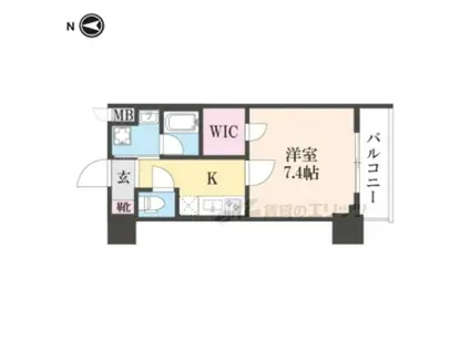 ベラジオ雅び烏丸十条(1K/5階)の間取り写真