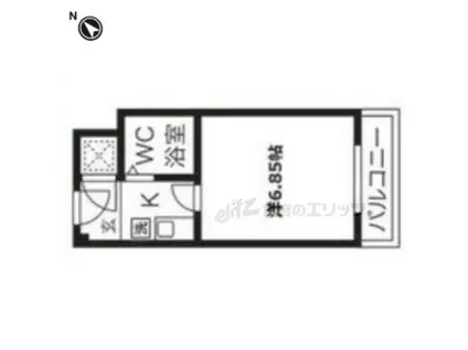 エヌエムドゥーズ(1K/3階)の間取り写真