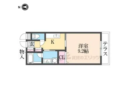 イストワール(1K/1階)の間取り写真