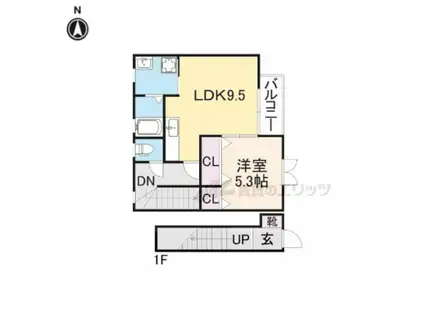 エスエスコーポ米原(1LDK/2階)の間取り写真