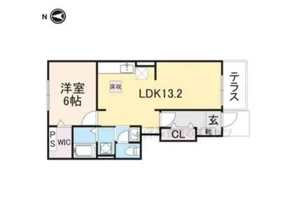 メゾン・ド・ノワ (1LDK/1階)の間取り写真